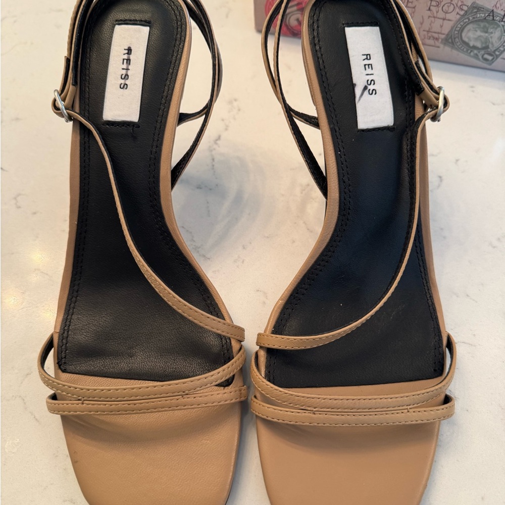 Reiss Tan Women's Strappy Sandals EU size 39